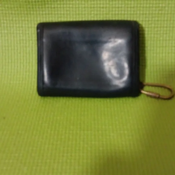 VINTAGE COACH BLACK LEATHER MULTI-FUNCTION KEY CASE PURSE COIN CARD WALLET Sleek - Picture 4 of 8